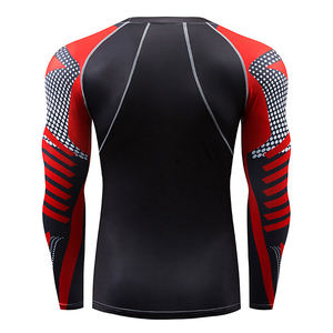 2024 vente en gros Compression Gym chemises hommes à manches courtes MMA Rashguard respirant longues Compression chemises Logo personnalisé USA taille - Product Image 4