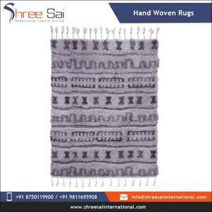 Stylish Abstract <b>Wool</b> & <b>Cotton</b> Handwoven Eco-Friendly Non-Slip Rug Soft Durable All-Season Home Office Floor Decoration - Product Image 2