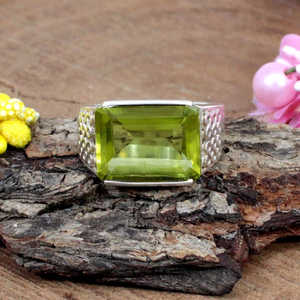 แหวนเงินสเตอร์ลิง92.5ควอตซ์เลมอนสุดโรแมนติกเครื่องประดับชั้นดีชุบโรเดียมประดับด้วยพลอยตัดทรงรีเซล - Product Image 5