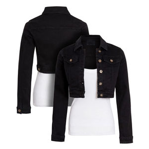 Nouvelle arrivée, veste en jean pour femmes, manches longues, veste décontractée d'hiver, respirante, couleurs et tailles personnalisées, vente en gros OEM - Product Image 1