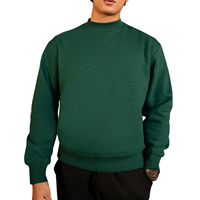 Sweat-shirt à col rond brodé vert premium pour l'hiver, 100% coton, anti-rides, confortable, unisexe, pull-over doux, durable et élégant