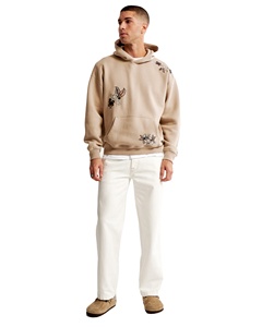 Sweat-shirts à capuche brodés de haute qualité, streetwear, décontractés, dernier design, fabricants, sweat-shirts personnalisés pour hommes - Product Image 3