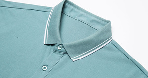 เสื้อเชิ้ตผู้ชายผ้าฝ้าย 100% แขนสั้น แห้งเร็ว แบบถัก ปักโลโก้ตามสั่ง แบรนด์ส่วนตัว สไตล์วินเทจ - Product Image 4