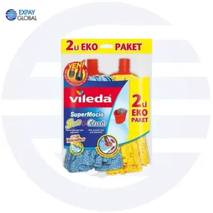 สำหรับ Vileda Supermocio Mops 2 'Eco Pack ไมโครไฟเบอร์