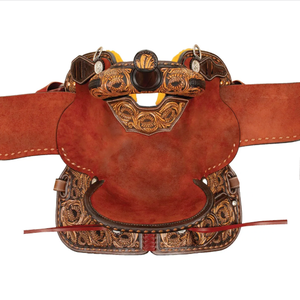 Selle de cheval de l'Ouest en cuir anglais de qualité supérieure faite à la main baril d'arbre en plastique piste de course équestre Tack exportateur indien - Product Image 2