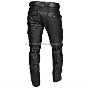 กางเกงหนังผู้ชายใหม่เอี่ยม สีดำ สีแดง สีน้ำตาล แฟชั่นสำหรับผู้ชาย กางเกงลำลองสำหรับงานเต้นรำ ไซส์ใหญ่ 5XL กางเกงหนัง - Product Image 3