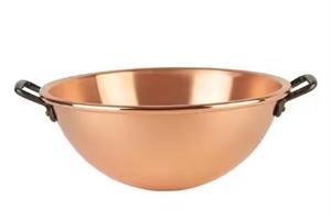 Forme ronde de bol de chocolat en cuivre martelé de vente chaude pour servir la nourriture de salade - Product Image 4