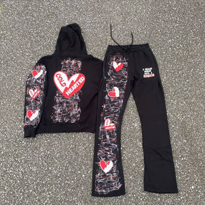 ชุดวอร์มแบบมีฮู้ดสำหรับผู้ชาย คุณภาพสูง ผลิตตามสั่ง (OEM) ผ้าไนลอน 100% แบบเรียบ (ผ้าฟลีซ) 280-300 GSM - Product Image 6