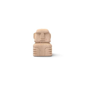 Figurine minimaliste en pierre sculptée à la main avec forme géométrique pour la décoration de table et de la maison - Product Image 1