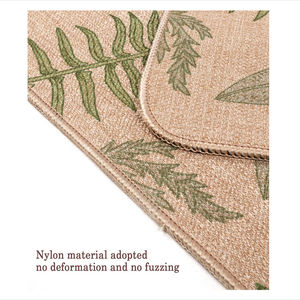 Ensemble de tapis de cuisine deux pièces sur mesure, modernes et originaux, en lin et caoutchouc, lavables et résistants à l'eau pour évier et cuisinière - Product Image 3