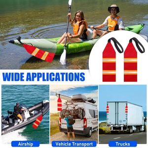 Drapeaux de sécurité réfléchissants rouges <span class=keywords><strong>pour</strong></span> kayaks, canoës, remorques, camions, panneaux de signalisation de chargement, accessoires de câblage <span class=keywords><strong>pour</strong></span> vélos de chasse, drapeaux portables <span class=keywords><strong>pour</strong></span> la queue de bateau - Product Image 6