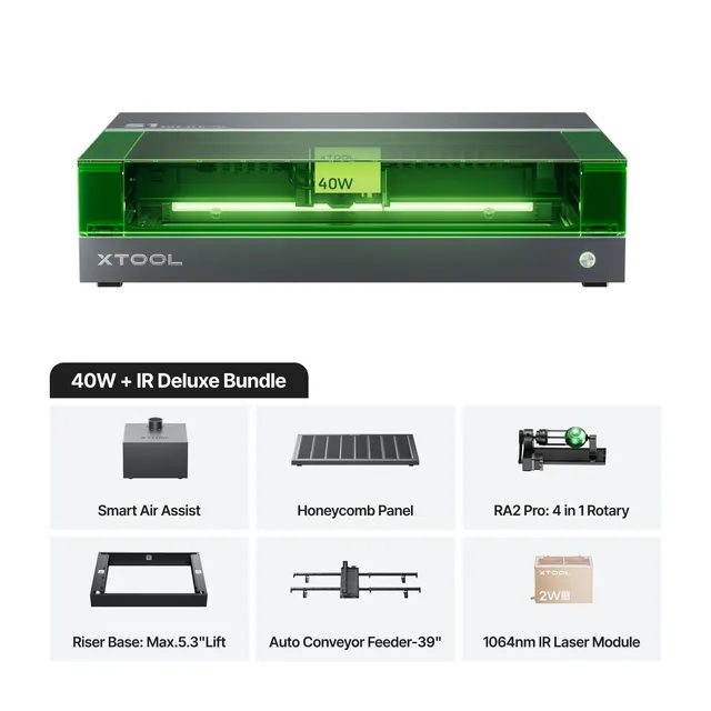 Xtool S1 + CO2 Laser Kit 3D Acrylic Engraving New Deluxe Bundle
