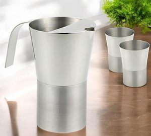 เหยือกน้ำสแตนเลสเป็นมิตรกับครอบครัวพร้อมที่จับกันลื่นทำความสะอาดและบำรุงรักษาง่ายสำหรับการจัดเก็บเครื่องดื่มและไวน์ - Product Image 4