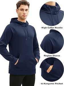 Sudaderas Casuales de Invierno para Hombre, Color Sólido, Poliéster/Algodón, Felpa, Corte Regular con Diseño de Bolsillo, Ecológicas, de Secado Rápido y Transpirables - Product Image 2