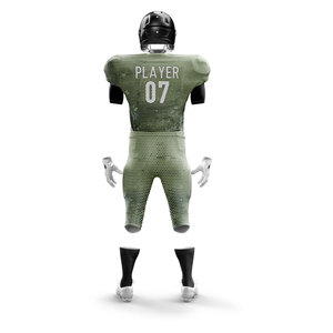 Uniforme de Fútbol Americano Personalizado, Jersey y Pantalones Profesionales para Juego, 100% Poliéster, Tallas Grandes, Conjuntos Cortos Delanteros, Fabricante OEM - Product Image 3