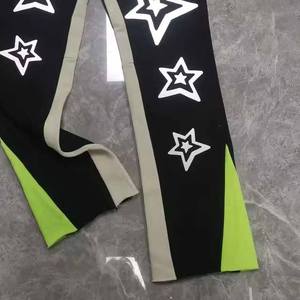 Pantalón acampanado de algodón de corte crudo de Color lavado Vintage personalizado de alta calidad, pantalones acampanados apilados Vintage de ajuste holgado, pantalones de hombre - Product Image 2