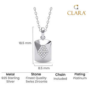 Compre Colgantes de Plata de Ley 925 de Primera Calidad para Mujeres y Niñas, Geométricos, con Diamantes de Rodio, Moissanita, Oro Rosa y Base de Platino - Product Image 5