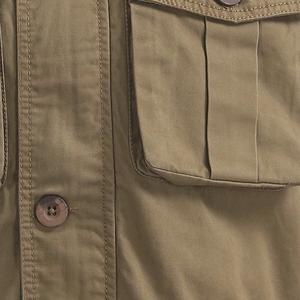 Veste sans manches pour homme en toile de coton mélangé, décontractée, personnalisée, pour le travail, multi-poches, fermeture éclair, col en V, vente en gros - Product Image 3