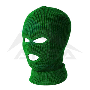 2024 nouveau Design personnalisé imprimé Logo hommes hiver tricoté cagoules vente chaude 3 trous caractère Style cagoules - Product Image 1