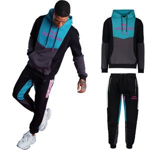 Ensemble de fitness de haute qualité avec logo personnalisé pour hommes, sweat à capuche et pantalon de sport, survêtement d'hiver à motif solide - Product Image 6
