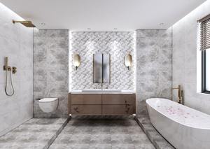 Orientbell 300X600เซรามิก SBG armaniiee หินอ่อนสีเทา DK กระเบื้องเคลือบเงาสำหรับห้องน้ำห้องครัวกระเบื้องปูพื้น - Product Image 2