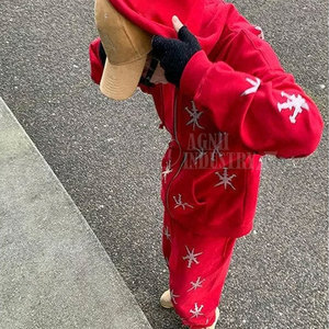 ชุดวอร์มผู้ชายแบบมีฮู้ดน้ำหนักเบาคุณภาพพรีเมียมขายส่ง ประดับด้วยคริสตัล สำหรับใส่ลำลองหรือวิ่งออกกำลังกาย - Product Image 3