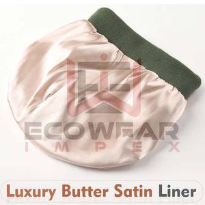 Wholesale Thick Ribbed Embroidered <b>Beanie</b> Custom Knitting Caps Logo Hats Cuffed Acrylic <b>Beanie</b> Luxury Butter Satin Liner <b>Beanie</b> - Product Image 6