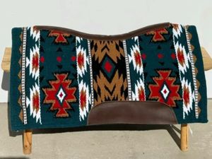 แผ่นหนังโค้งสไตล์ตะวันตกคุณภาพสูงผ้าสักหลาดขนแกะที่ทนทานดูดซับแรงกระแทกสวมใส่สบายเหมาะสำหรับการขี่ม้า - Product Image 3