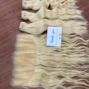 Máquina de extensiones de cabello vietnamita Trama 100% Remy Cabello humano dibujado doble Cutícula Cabello alineado - Product Image 2