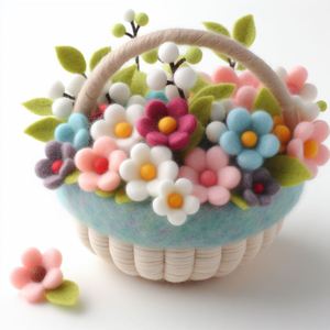 Serenity Haven: panier de rangement en laine de feutre fabriqué à la main pour une organisation de la maison écologique - Product Image 2