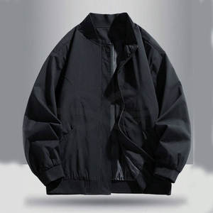OEM personnalisé vente en gros hommes col montant fermeture éclair Baseball Bomber veste automne extérieur personnalisable élégant et durable - Product Image 1