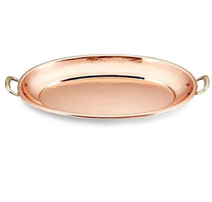 Bandeja de servicio de cobre Rústica Bandeja de proveedor al por mayor con mango de aluminio Vendedor superior Bandeja de cobre puro Rectángulo - Product Image 1