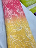 Tissu en soie Chanderi de luxe pour vêtements de soirée élégants et robes d'été, tissu Chanderi traditionnel indien tissé à la main