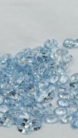 Topaze bleue naturelle de qualité 3A, certifiée par un tiers, pierre précieuse ovale facettée de 7x5 mm, bleu ciel, pour la fabrication de bijoux