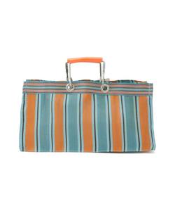 Bolsas de Compra Reutilizables Ecológicas de Nailon Reciclado, Tejidas, con Cierre de Cremallera, Rayadas, Tamaño Personalizable, Hechas en India, Sostenibles, al por Mayor - Product Image 4