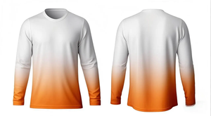 Custom Sublimation Print T Shirt Knit high quality Double Long Sleeves Shirts <b>Thermal</b> Jersey T-shirts <b>Men</b> - Product Image 4