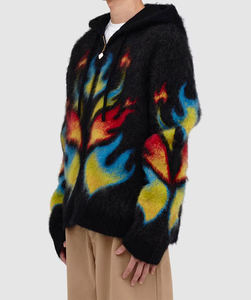 Sudadera con Capucha de Mohair a Precio de Mayoreo, Logotipo Bordado con Estampado Personalizado, Fabricación de Suéteres de Mohair, Suéteres de Hombre de Manga Larga de Mohair - Product Image 2