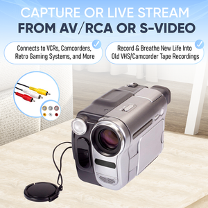 Video2USB (Lite Edition) Audio Video Capture & Live Streaming Device Input AV, RCA, S-Video (VCR, VHS, Camcorder, Video8, - Product Image 5