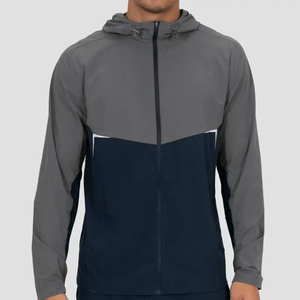 Conjunto Deportivo con Capucha Transpirable de Poliéster/Algodón para Hombre, Pantalones Deportivos Cortavientos de Invierno con Cremallera Delantera y Franjas Laterales - Product Image 3