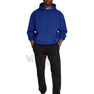 Sudaderas con capucha de lana de invierno de poliéster y algodón 100% para hombre, sudaderas con capucha térmicas de patrón sólido con capucha personalizada - Product Image 1