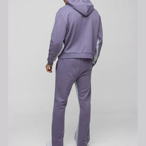 OEM Custom Men Tracksuit Set Athletic Workout Jogger Suit with Full <b>Zip</b> <b>Hoodie</b> and Sweatpants Fitness and Outdoor sweatsuit - Product Image 5