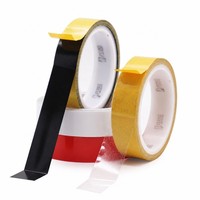 Pita Perekat PET Hitam Dua Sisi dengan Lapisan Kertas Kuning Perekat Akrilik 30-205um untuk Modul Backlight FPC OLED Kustom OEM