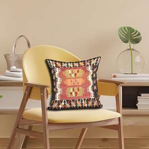 หมอนพิมพ์ลายคิลิมสไตล์วินเทจ ดีไซน์แบบตุรกี ให้ความรู้สึกอบอุ่น ขนาด 8"x8" - 20x20 ซม. - Product Image 2