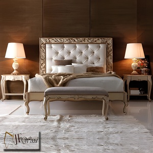 Ensemble de chambre à coucher en bois massif d'acajou moderne du milieu du siècle de luxe bolivien sculpté à la main cadre de lit King Size meubles durables maison hôtel - Product Image 5