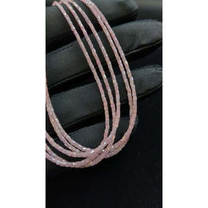 Perles de diamant rose en tube 1,5-2,5 mm, pierres précieuses naturelles facettées en vrac pour la création de bijoux et vos expressions créatives - Product Image 2