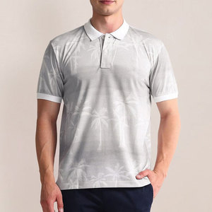 Logo personnalisé imprimé solide motif à manches courtes pour hommes de golf pour polo dernière conception avec blanc tricoté - Product Image 3