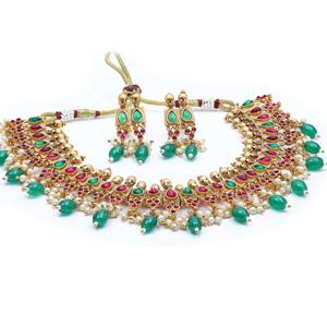 Antique Matte Plaqué Sud Indien Ensemble de Bijoux Vintage En Laiton Floral Colliers De Mariage Bijoux De Mode Chic Chapado Antiguo Conception - Product Image 2