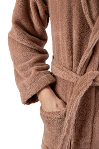 Peignoir de luxe en tissu éponge pour homme, 100 % coton à fibres longues, idéal pour hôtels/spas, vêtement de nuit - Product Image 3