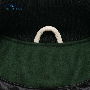 Chaqueta Universitaria, Chaqueta Deportiva de Béisbol, Chaqueta de Lana con Mangas de Cuero Puro, Chaqueta de Baloncesto Unisex de Primera Calidad para Hombre - Product Image 3