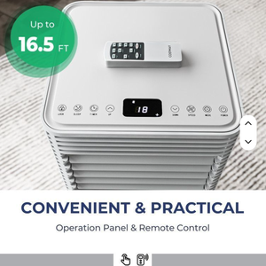 เครื่องปรับอากาศเคลื่อนที่แบบขายส่ง 8000 BTU พร้อมล้อ รีโมทคอนโทรล ชุดระบายอากาศ ระบบทำความเย็น/ทำความร้อน และประหยัดพลังงาน - Product Image 3